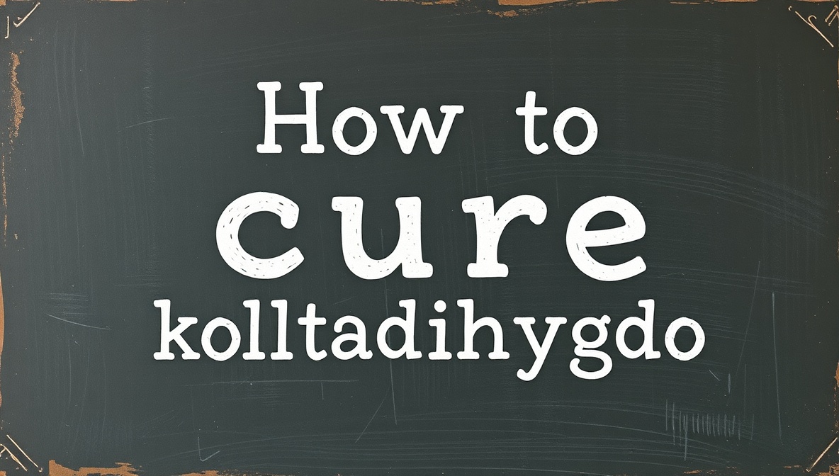 how to cure kolltadihydo